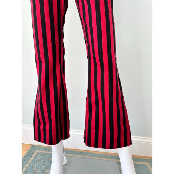 Marques ' Almeida Red and Black Striped Flared Pants size 8 Maximalist Style - Picture 6 of 11
